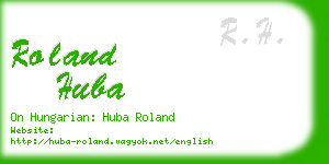 roland huba business card